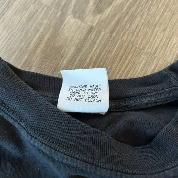 Hell Babes Graphic Long Sleeve Eagle Chain Print Top Black Medium89 - Picture 15 of 15